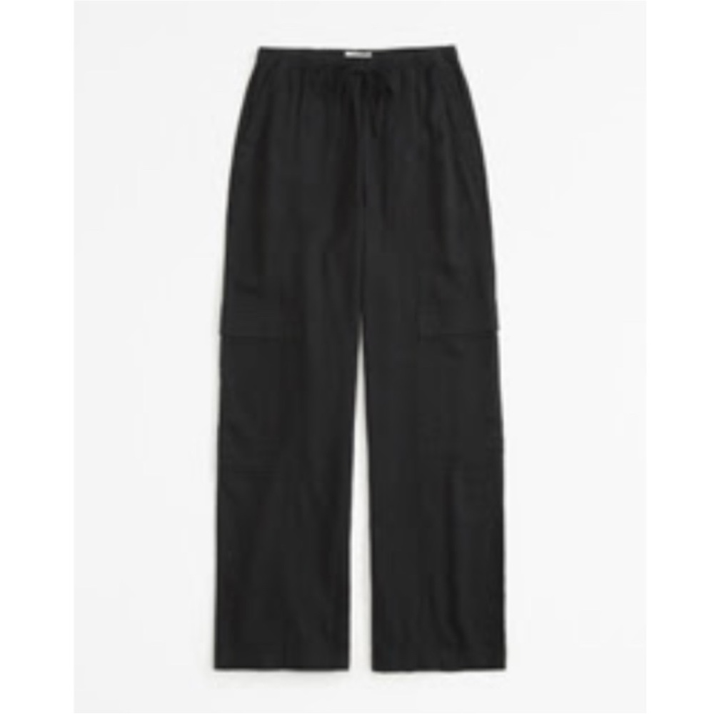 Abercrombie & Fitch Linen-Blend Pull-On Cargo Pant - Picture 2 of 11